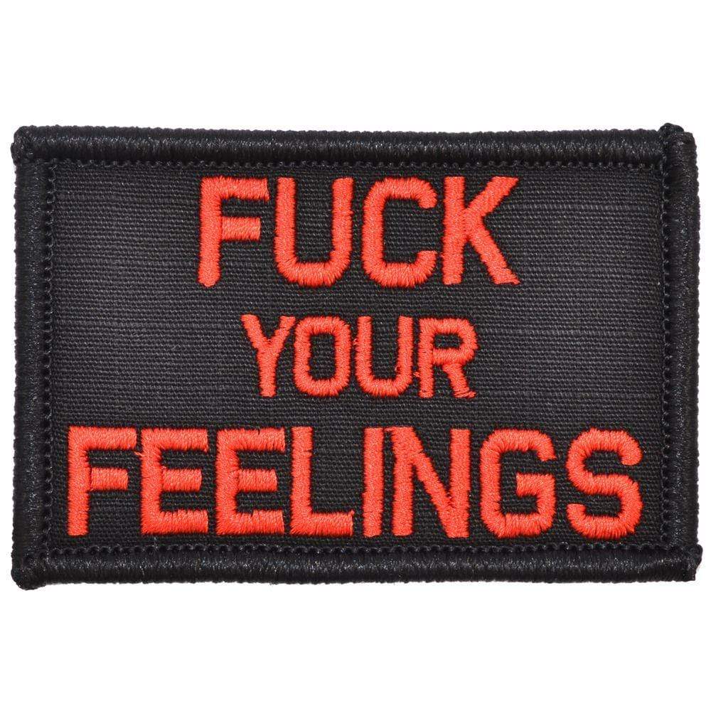 Fuck Your Feelings - 2x3 Patch in Black w/ Red, alternate view 2