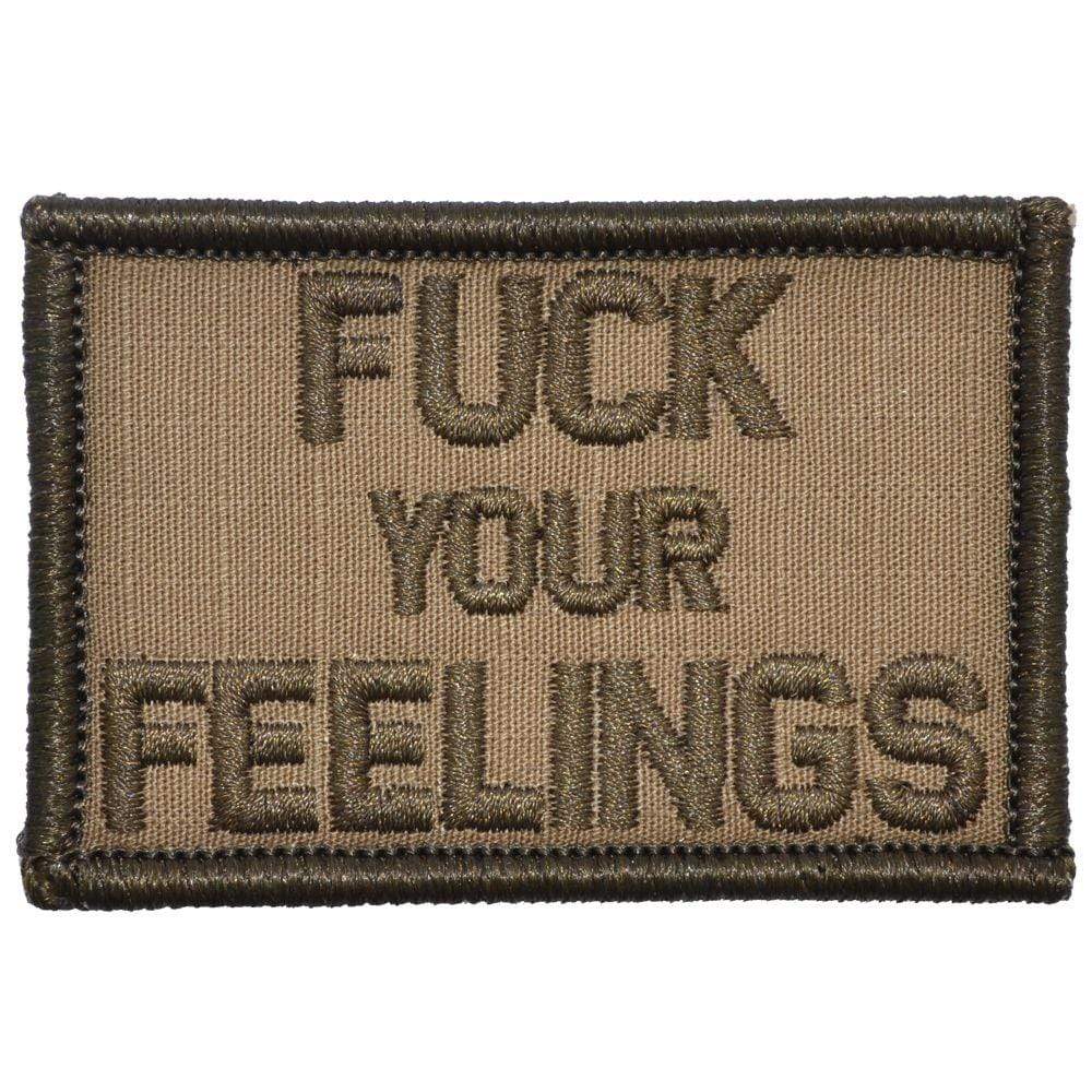 Fuck Your Feelings - 2x3 Patch in Coyote Brown, alternate view 3