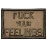 Fuck Your Feelings - 2x3 Patch in Coyote Brown, alternate view 3