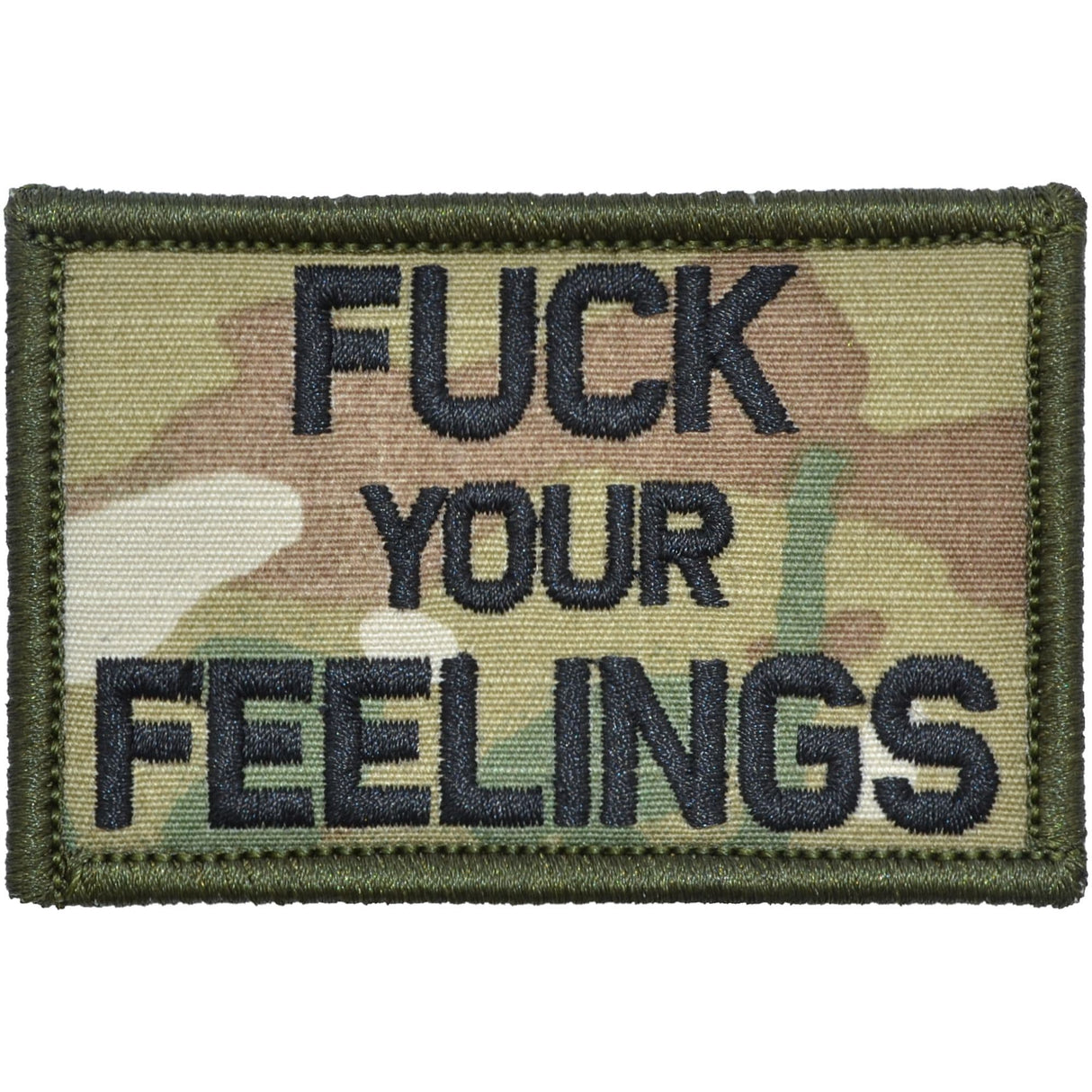 Fuck Your Feelings - 2x3 Patch in MultiCam, alternate view 6