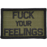 Fuck Your Feelings - 2x3 Patch in Olive Drab, alternate view 5
