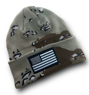 US Flag Beanie Chocolate Chip