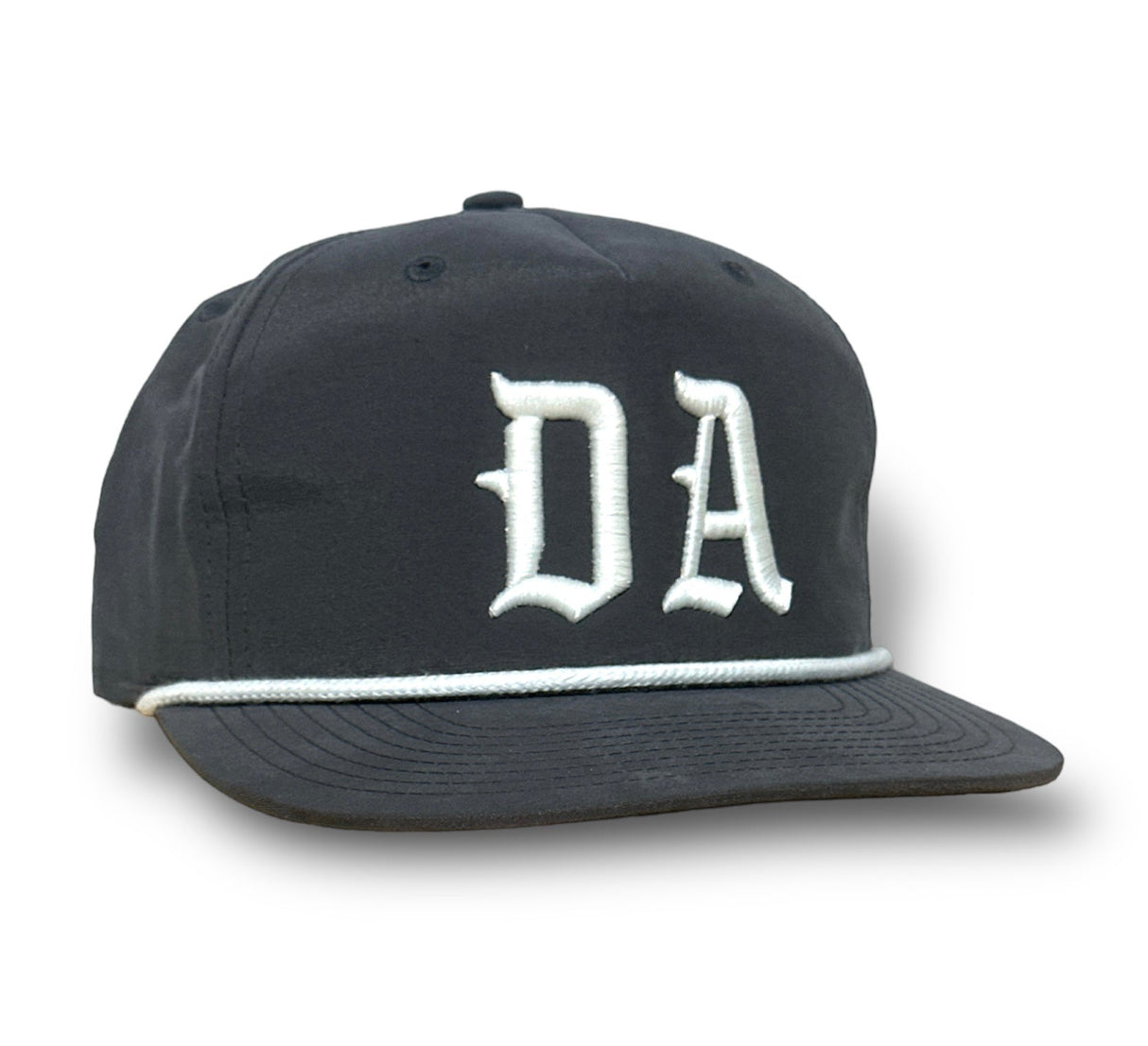 DA Puff 5-Panel Snapback Hat Charcoal, alternate view 2