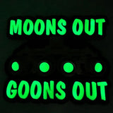Moons Out Goons Out - Glow in the Dark - PVC Patch, alternate view 3