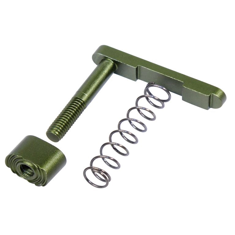 Guntec USA AR-15 Mag Catch Assembly With Extended Mag Button in Olive Drab Green, alternate view 4