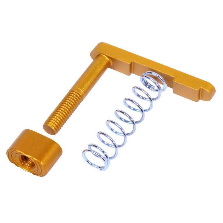 Guntec USA AR-15 Mag Catch Assembly With Extended Mag Button in Orange, alternate view 10