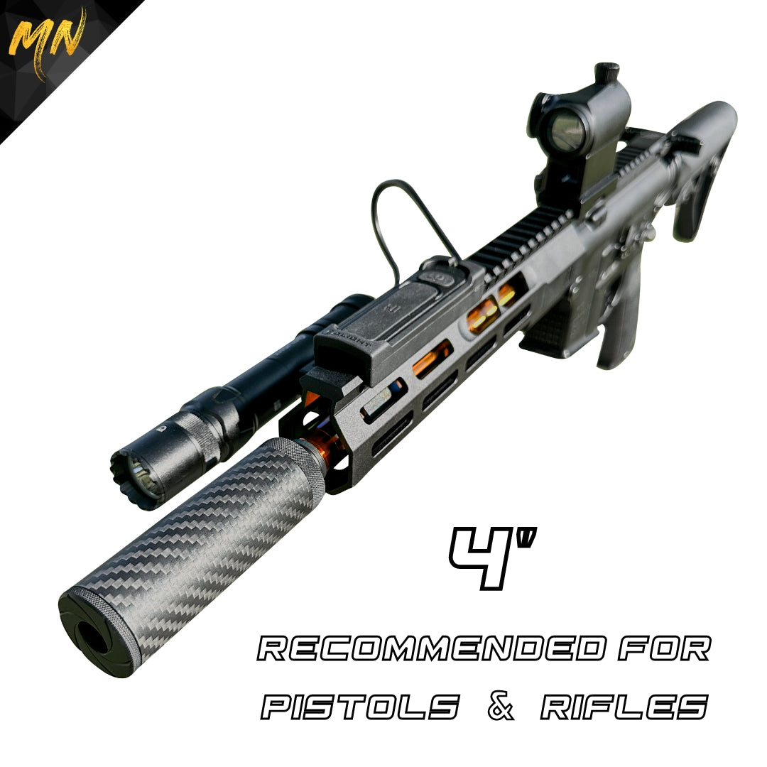 MNA Gen 5 Phantom Carbon Fiber Airsoft Mock Suppressor, 6", AceTech Brighter R, alternate view 8
