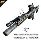 MNA Gen 5 Phantom Carbon Fiber Airsoft Mock Suppressor, 6", AceTech Brighter R, alternate view 8