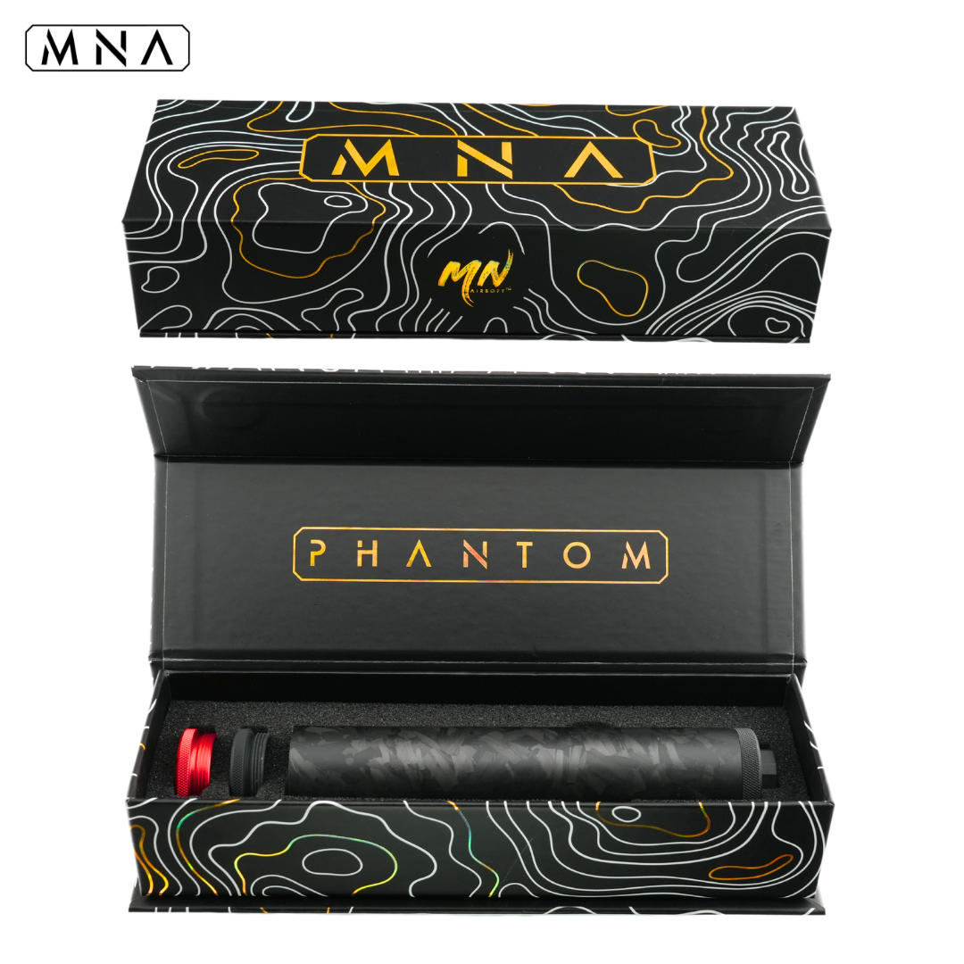 MNA Gen 6 Phantom™ Carbon Fiber Airsoft Suppressor, Forged, 6", alternate view 7
