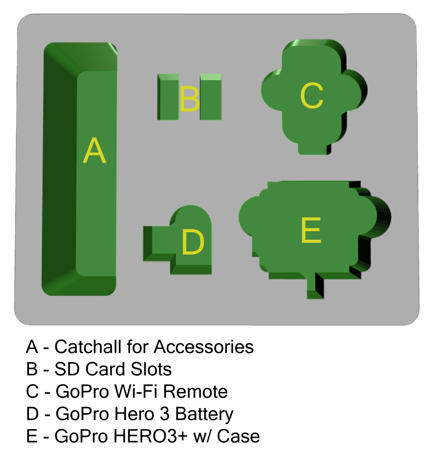 GoPro Hero3 Plus Custom Camera Case - Pelican 1300 – SILVER — alternate view 7