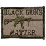 Tactical Gear Junkie Black Guns Matter 2x3 Patch in Coyote Brown, alternate view 4