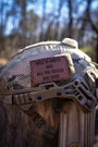 Hell is Empty Leather Patch – Walnut Dye / Brown Thread — alternate view 2