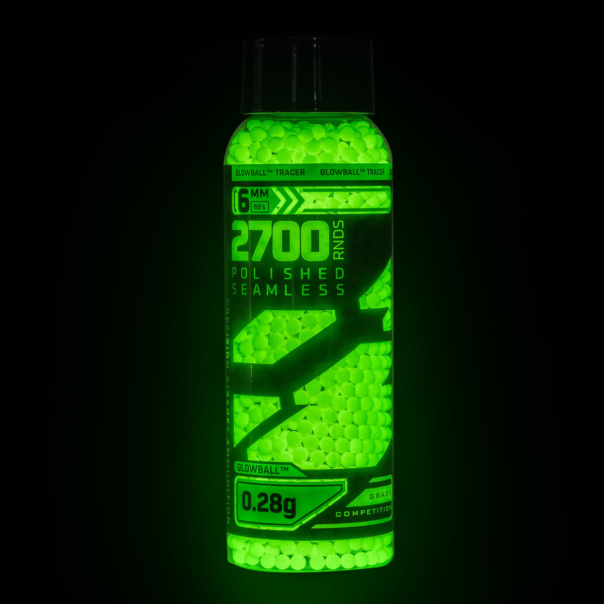 Glowball™ Tracer .28g BB's - 2700ct - Green, alternate view 2