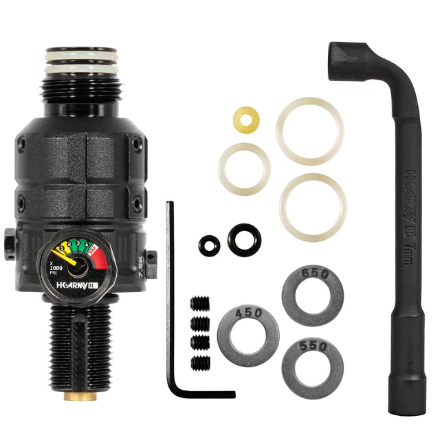 HK Army Turbine Pro Adjustable HPA Regulator - 350-650 PSI in Black