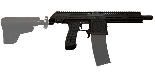 HRTI100 Planet Eclipse EMF100 with CF20 Pro mag and First Strike Vise stock Right Side