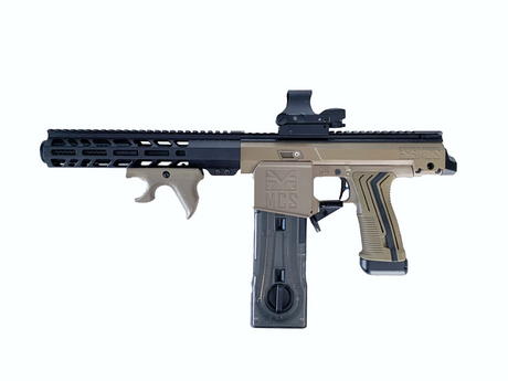Magfed EMF100 with a black and tan design on a white background