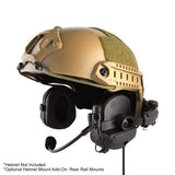PolTact V2 Taktisches Kommunikationshelm-Headset mit aktivem Gehörschutz – 2-poliger Kenwood, Baofeng, BTECH, Rugged Radios, Diga-Talk, TYT, AnyTone, Alinco, Relm/BK Radio, Quansheng, Wouxon, Retevis