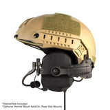 PolTact V2 Taktisches Kommunikationshelm-Headset mit aktivem Gehörschutz – 2-poliger Kenwood, Baofeng, BTECH, Rugged Radios, Diga-Talk, TYT, AnyTone, Alinco, Relm/BK Radio, Quansheng, Wouxon, Retevis