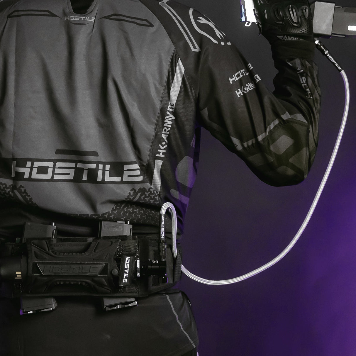 Hostile® Flex Line 42" Hose - Grey in Silver, alternate view 2