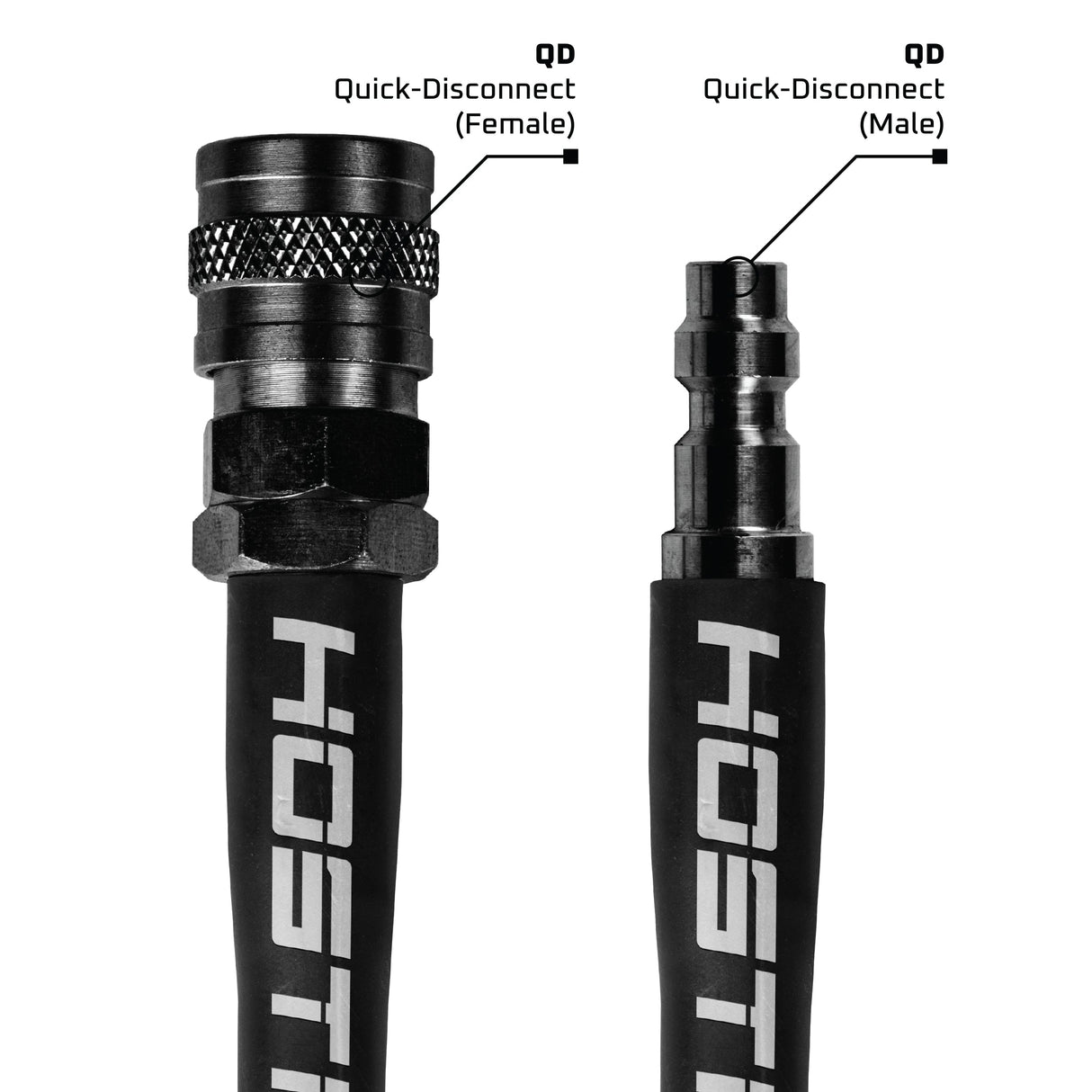 Hostile® Flex Line 42" Hose - Grey, alternate view 5