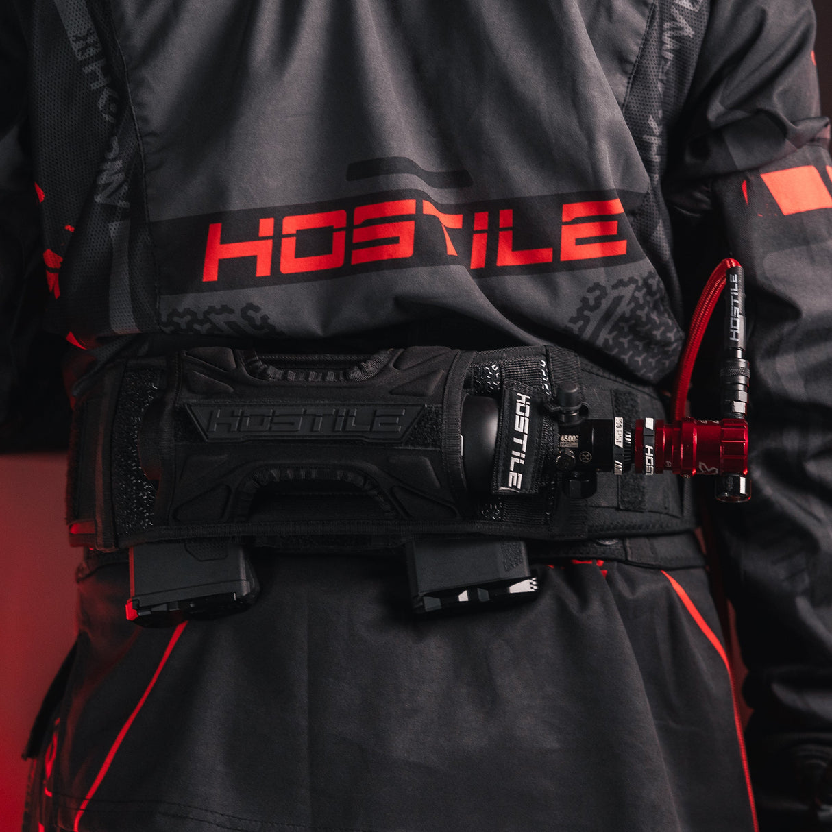 Hostile® XLP Regulator - Side Port Quick-Disconnect - Red, alternate view 2