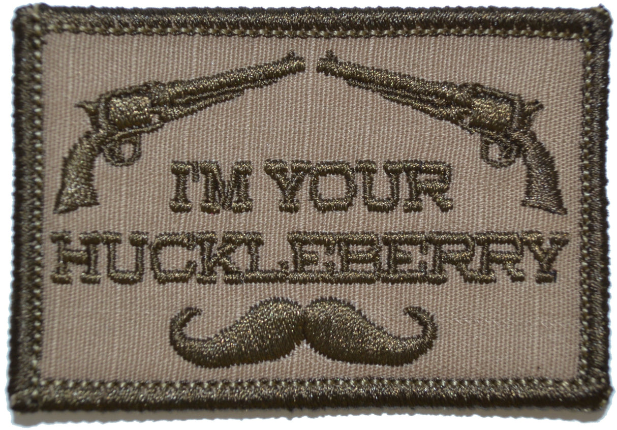 I'm Your Huckleberry - 2x3 Patch in Coyote Brown w/ Black, alternate view 4