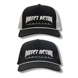 DA Thrash Rope Snapback Hat in BLACK / WHITE MESH