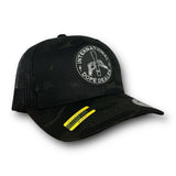Dope Dealer Snapback Patch Hat Black Multicam in Multi Cam Black / Black & White Patch