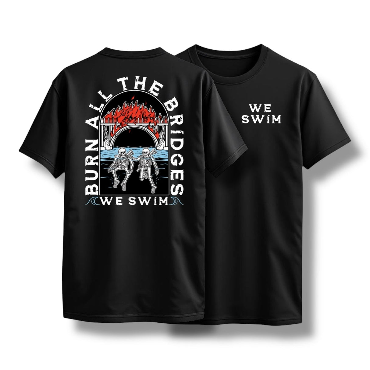 "WE SWIM" TEE (BLACK), alternate view 2