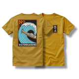 "WATERBOARDING" TEE (HEATHER BLACK / MUSTARD), alternate view 3