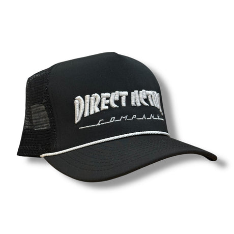 DA Thrash Rope Snapback Hat in BLACK / BLACK MESH, alternate view 2
