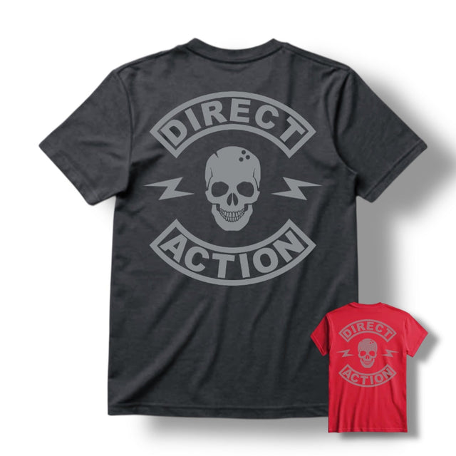 DA Rocker Graphic Tee Heather Charcoal / Heather Red, S (Charcoal)