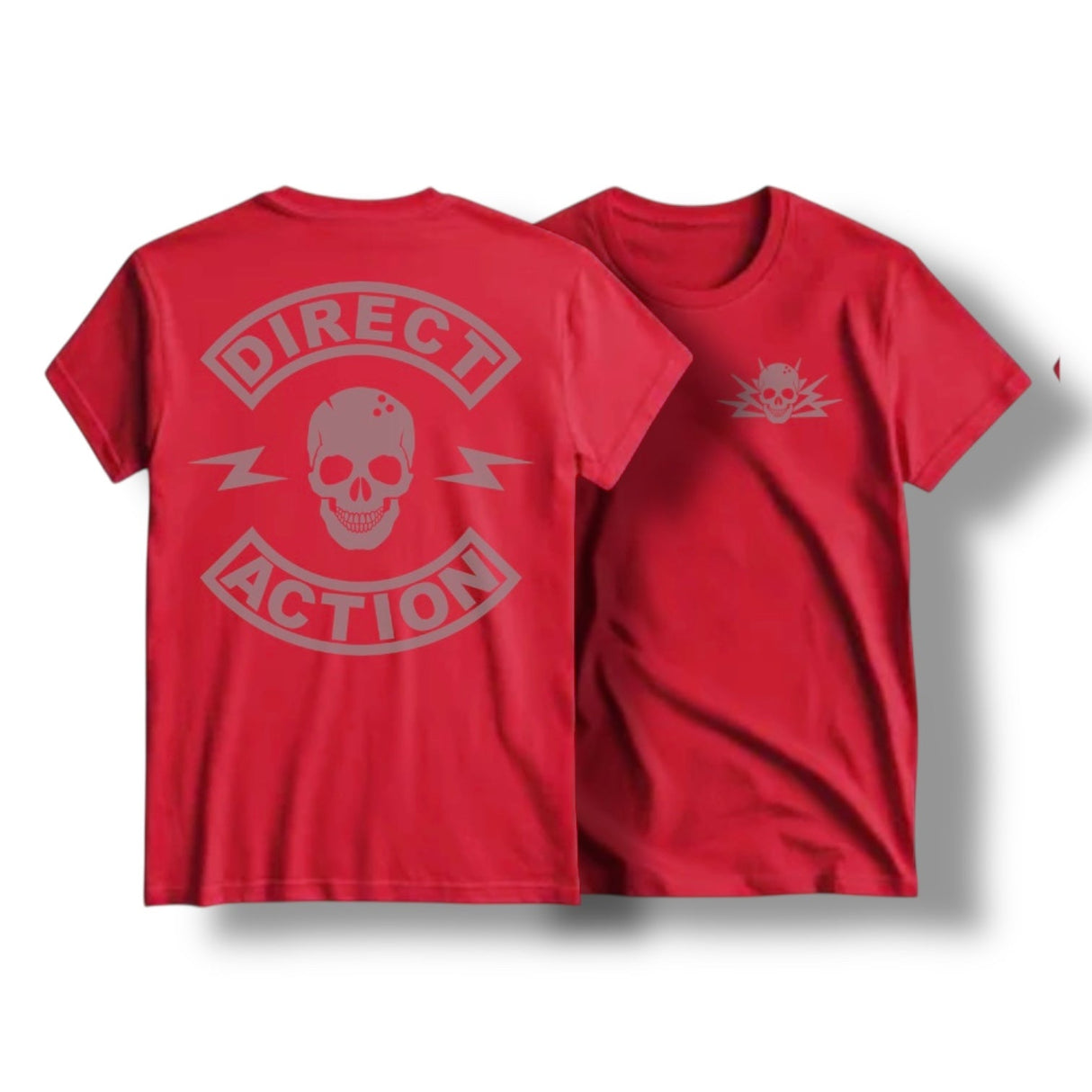 DA Rocker Graphic Tee Heather Charcoal / Heather Red, M (Charcoal), alternate view 2