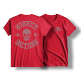 DA Rocker Graphic Tee Heather Charcoal / Heather Red, M (Charcoal), alternate view 2