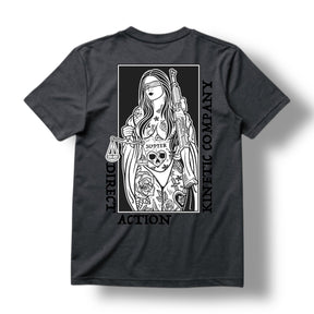 "BLIND JUSTICE" TEE (HEATHER CHARCOAL)