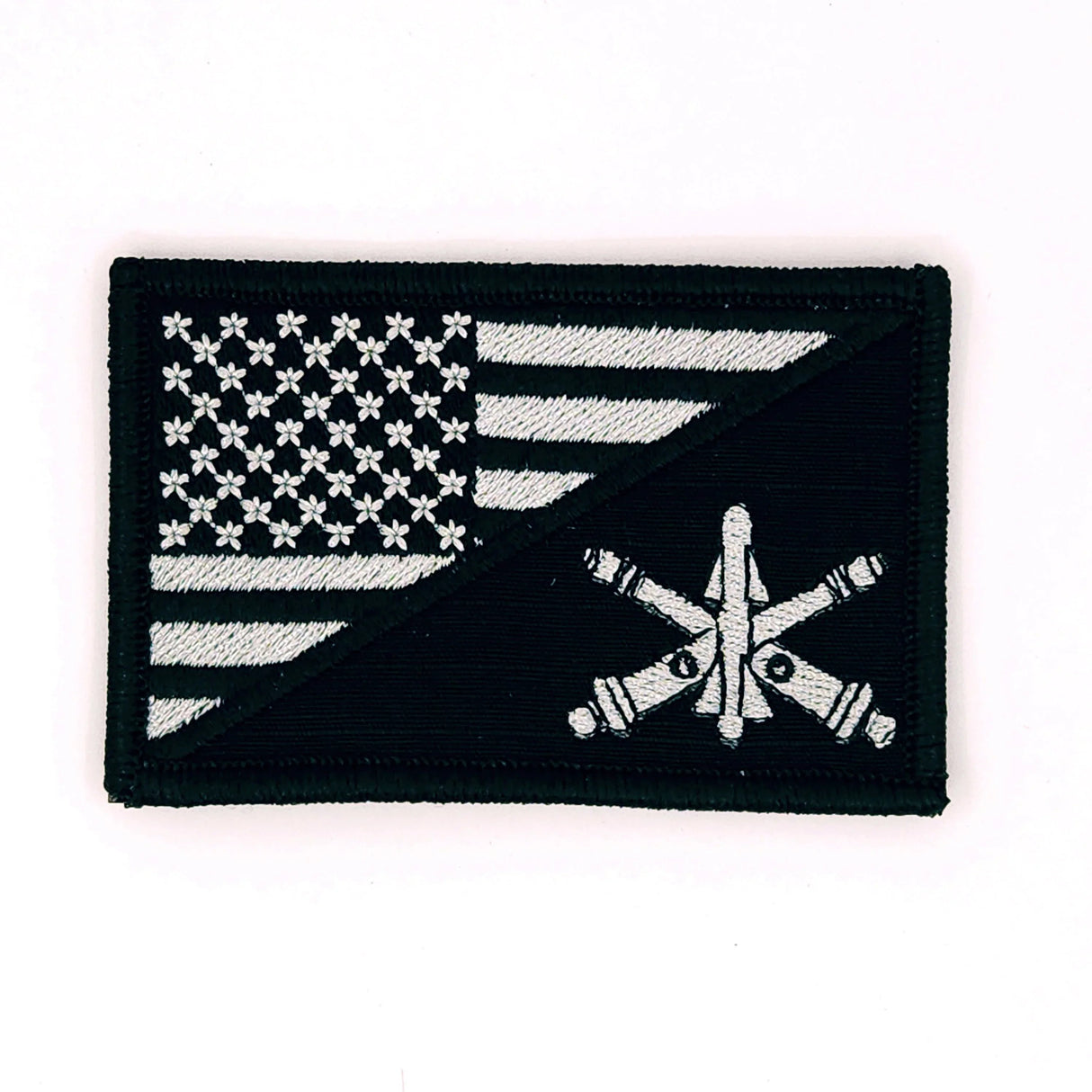 Army Air Defense Artillery Branch - USA Flag - 2.25x3.5 Patch in Coyote Brown, alternate view 3