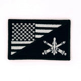 Army Air Defense Artillery Branch - USA Flag - 2.25x3.5 Patch in Coyote Brown, alternate view 3