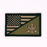 Army Air Defense Artillery Branch - USA Flag - 2.25x3.5 Patch, alternate view 6