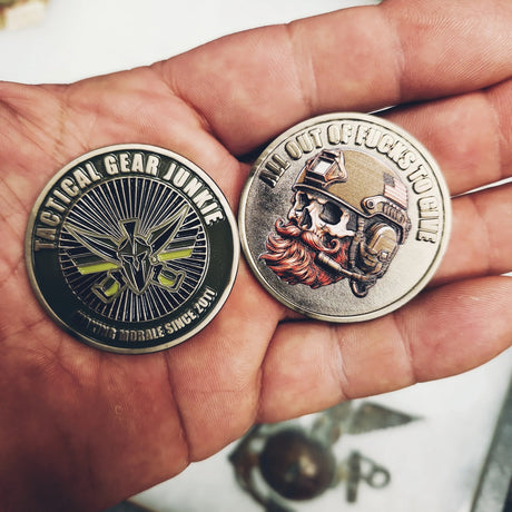 Tactical Gear Junkie - All Out of Fucks - Challenge Coin, alternate view 2