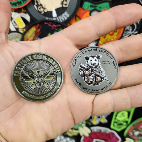 Tactical Gear Junkie - Sketchy Shit - Challenge Coin, alternate view 2