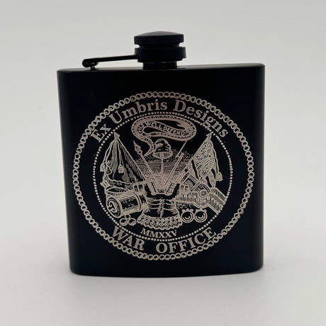 Ex Umbris Designs 6 oz Stainless Steel Flask
