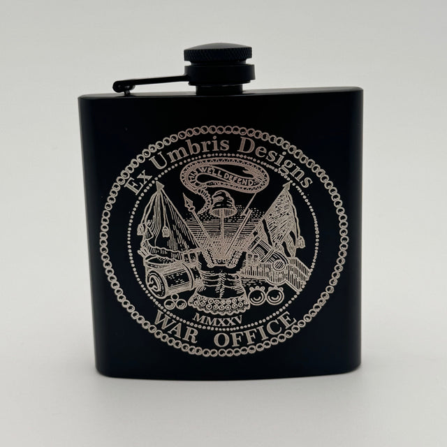 Ex Umbris Designs 6 oz Stainless Steel Flask