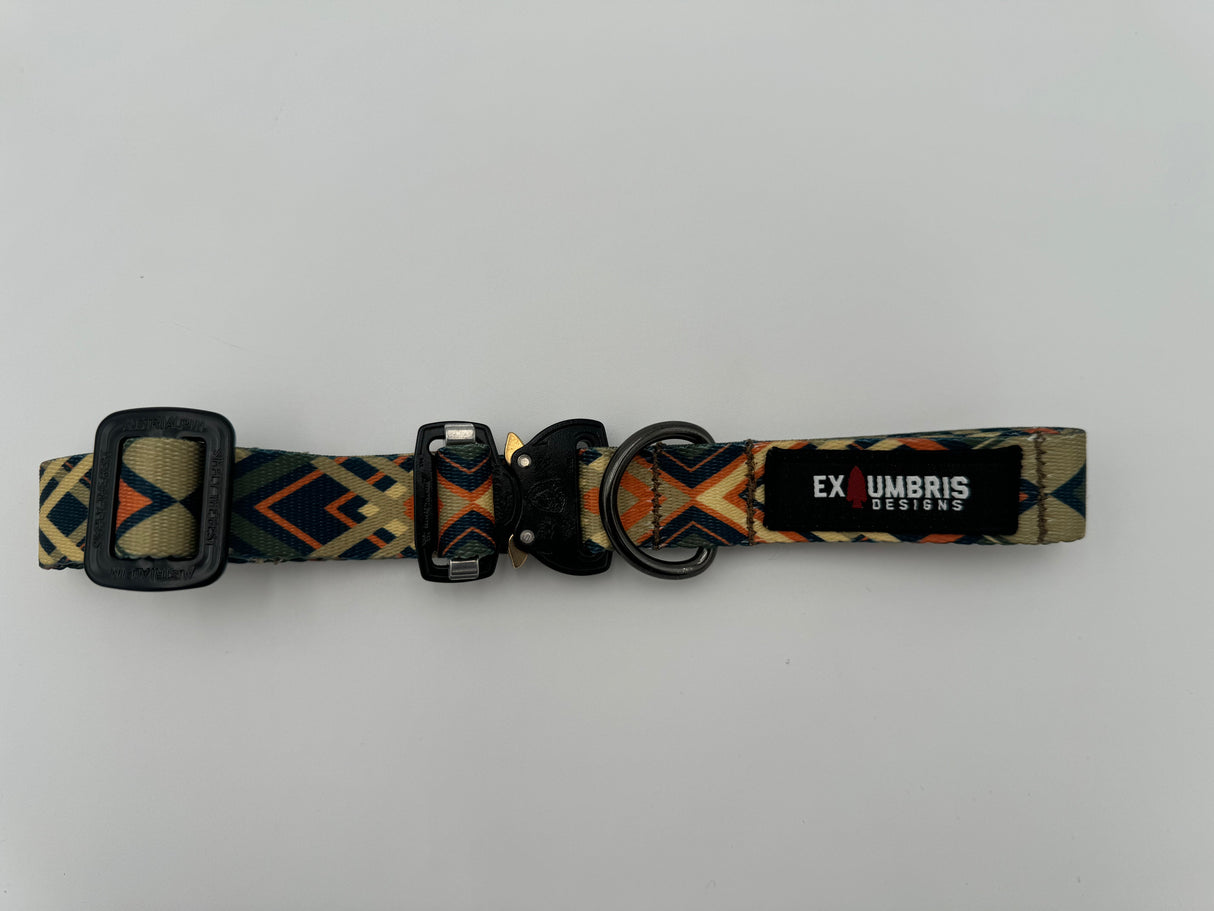Cobra Buckle Dog Collar in Bandana: Red, alternate view 9