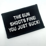 As Seen on Socials - The Gun Shoots Fine You Just Suck! - 2x3 Patch - Multiple Variants, alternate view 5