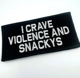 As Seen on Socials - I Crave Violence and Snackys - 2x4 Patch - Multiple Variants, alternate view 3