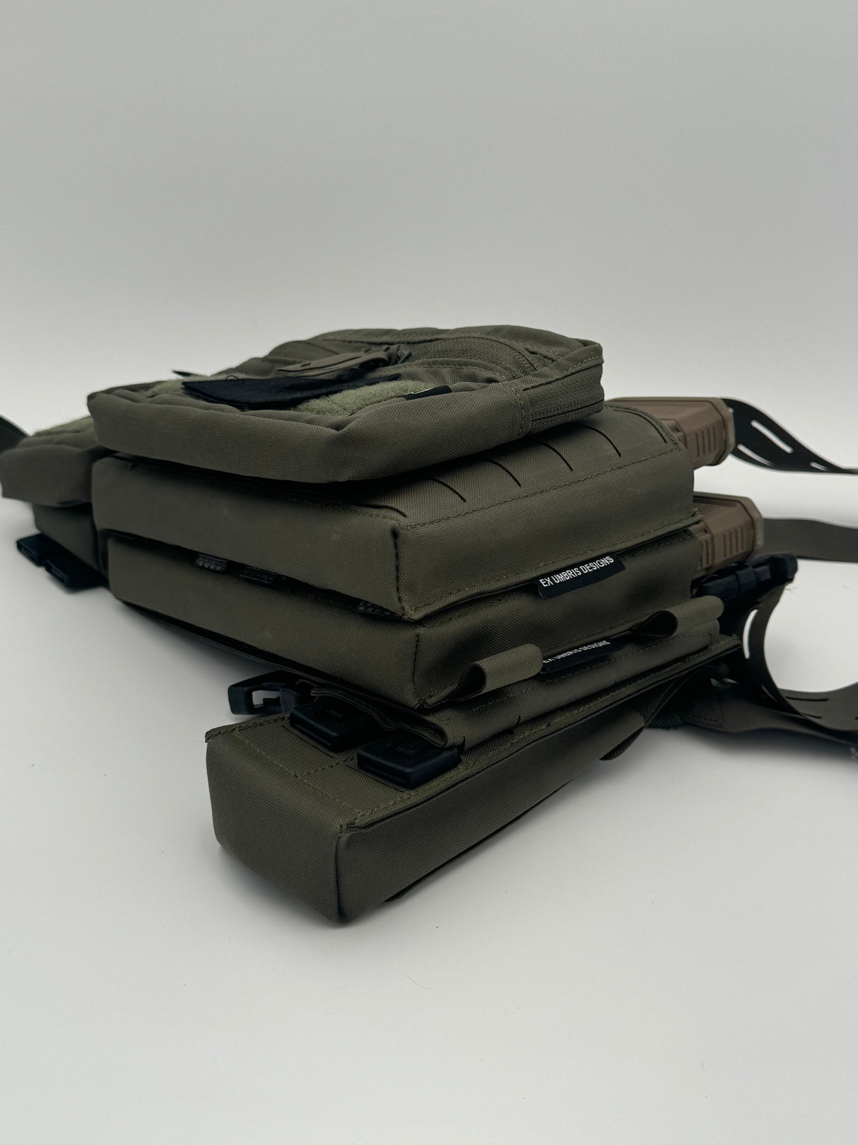 Triple 5.56mm MOLLE Placard in Multicam Black, alternate view 3