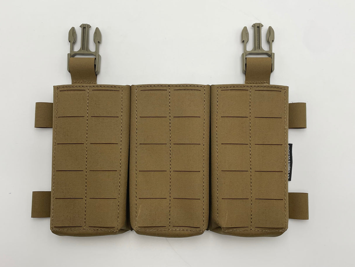 Ex Umbris Designs AK Triple Magazine Placard in Coyote Brown, alternate view 6