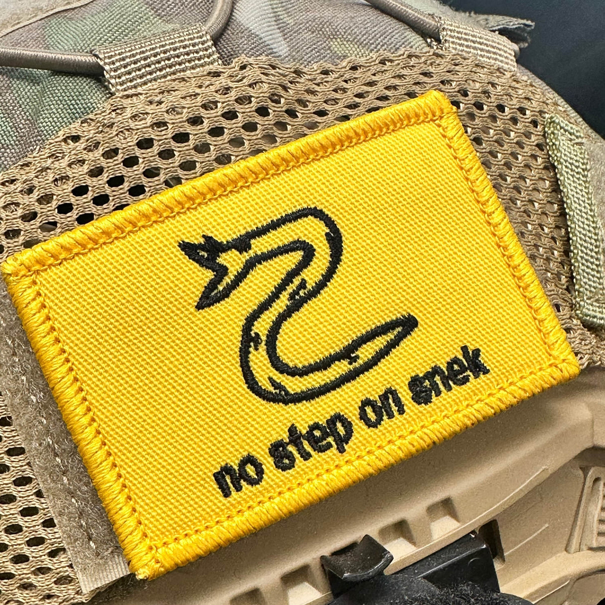 No Step On Snek - 2x3 Patch in Black, alternate view 2