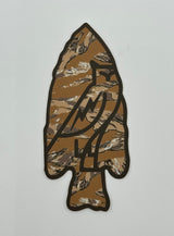 Desert Tiger Stripe Arrowhead Sticker