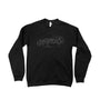Crew Neck Sweatshirt – Black on Black — alternate view 2